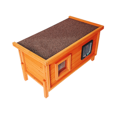 Insulated Outdoor Cat House and Rain cover
