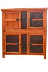 4ft Double Hutch with Rain Cover and Thermal Cover Bundle