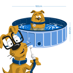 Dog Paddling Pool - Sparky And Spud 160cm x 30cm