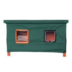 Insulated Outdoor cat house and rain cover