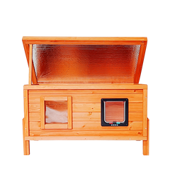 Insulated Outdoor cat house and rain cover